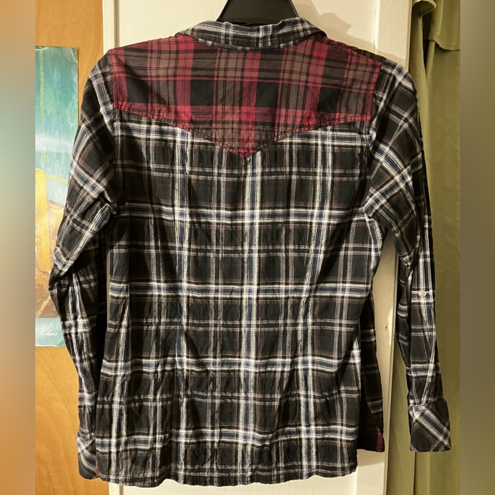 Maurices Pearl Snap Roll-Sleeve Shirt